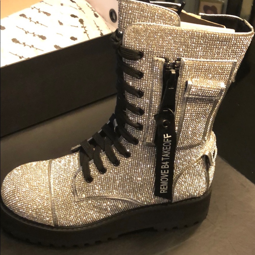 Dolls kills posters girl bling boots size 9